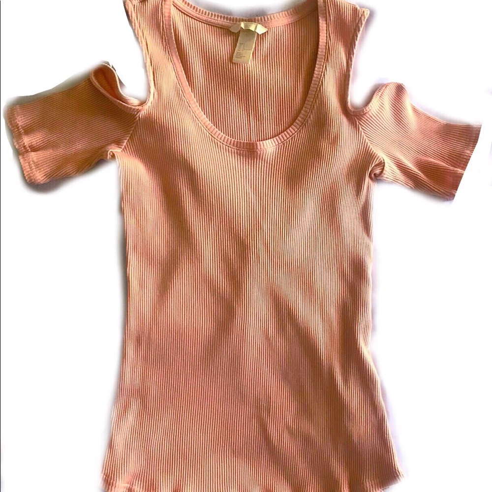H&M Ribbed Cold-Shoulder Top - Picture 2 of 6